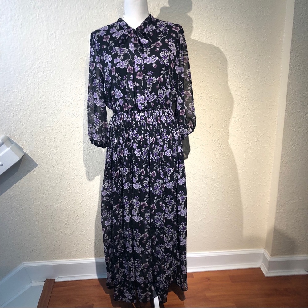 Eva Mendes for NY & C Purple floral maxi dress